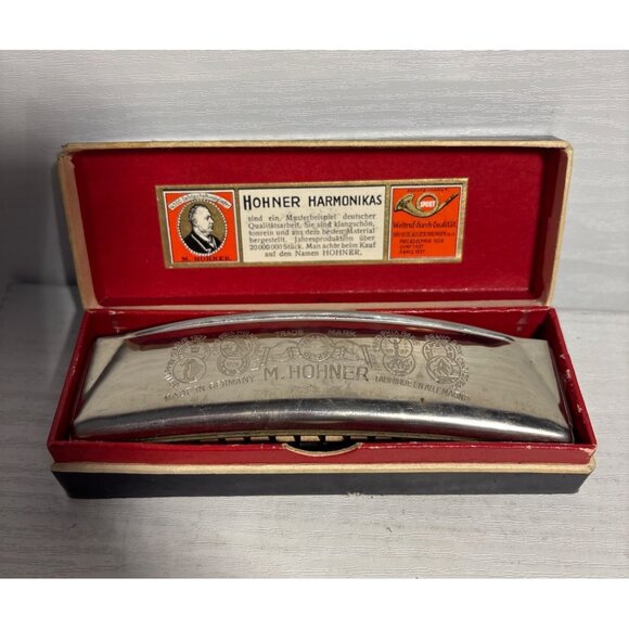 Vintage M. Hohner Unsere Lieblinge Harmonica Original Germany Chromatic Model - Picture 5 of 11